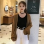 Mùa hè của phụ nữ Hàn Quốc phiên bản của màu rắn lỏng hoang dã mỏng mỏng dài tay áo len kem chống nắng quần áo cardigan áo sơ mi áo khoác áo khoác len cardigan nữ