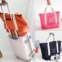 Đi du lịch lưu trữ túi du lịch công suất lớn vải túi xách hành lý túi nữ vai túi thể dục túi có thể được thiết lập của hành lý vali tốt