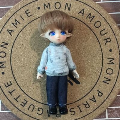 taobao agent [Tide very much] OB11 Bat Sleeve T -shirt 8 points BJD long -sleeved sweater star pattern long -sleeved top