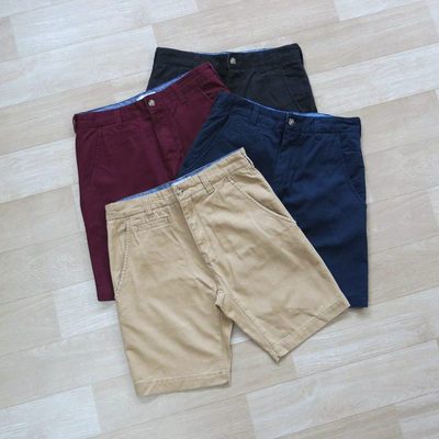 Hàng hóa mạnh mẽ! Nhật bản dòng đồng bộ nam quần cotton quần năm quần quần short giản dị thủy triều phù hợp với quần ngắn quần jean nam hàng hiệu Quần làm việc