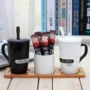 Ins Bắc Âu đơn giản mark cup gốm couple cup cặp của văn phòng cà phê uống cup với nắp muỗng bộ bình uống nước bbox
