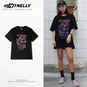 Triều tiên Triều thương hiệu mới mùa hè 18ss net red ngắn tay in hit màu nam giới và phụ nữ vài loose T-Shirt