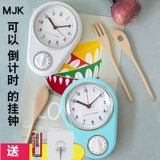 MJK висящие часы тихий и простое творческое устройство часы часы Устройство синхронизации часа детского напоминания о кухне маленькие висящие часы