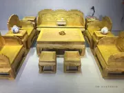 Jinsi Nanmu Lotus Throne Sofa 13 Piece Set Nội thất gỗ gụ Phòng khách Trung Quốc Phòng khách Nội thất cổ điển Nanmu - Bộ đồ nội thất