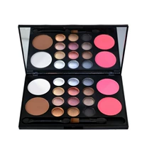 Novo makeup set 12 màu phấn mắt 2 màu blush công suất sửa chữa bột ánh sáng cao bóng trái đất hun khói hộp trang điểm bảng morphe