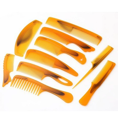 Cửa hàng bách hóa Tiantian 10 Tendon Comb Nhựa Comb Hộ gia đình Chống tĩnh điện Trang điểm Hair Salon Comb Set Nhóm A - Thiết bị sân khấu