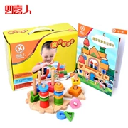Đồ chơi nhà diy khối xây dựng học tập sớm huyền thoại kẹo chàng trai và cô gái trẻ trẻ em puzzle đồ chơi khác gỗ
