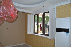 Балконное окно Твердой древесины жалюзи/окно тента/вентиляция