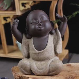 Zen màu cát tím boutique dễ thương Phật trà pet chơi trà xe nội thất đồ trang trí trang sức Zen đồ trang trí