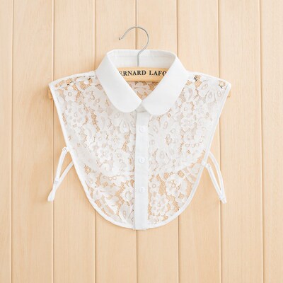 百搭秋冬假领子女小圆领蕾丝纯棉假领衬衫领假衣领装饰衣服领黑白