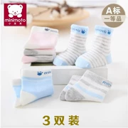Vớ trẻ sơ sinh Xiaomi Mi vớ cotton cho bé mùa xuân và mùa hè Trẻ nhỏ vớ cotton 0-6-12 tháng 1-2-3 tuổi - Vớ