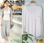 [Loại tình yêu thứ ba] Liu Yifei Zou Yu với chiếc áo phông dài tay áo thun cổ chữ V rộng rãi - Cộng với kích thước quần áo quần tất 3d