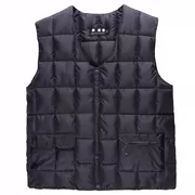 Trung niên và già xuống cotton vest nam ấm áp vai nam kích thước lớn trung niên vest vest cotton mùa đông - Áo thể thao