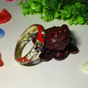 Old Bắc Kinh cloisonne vòng đeo tay nữ phong cách thời trang quốc gia Hàn Quốc phiên bản mạ rộng vòng đeo tay trang sức trang sức rỗng trang sức