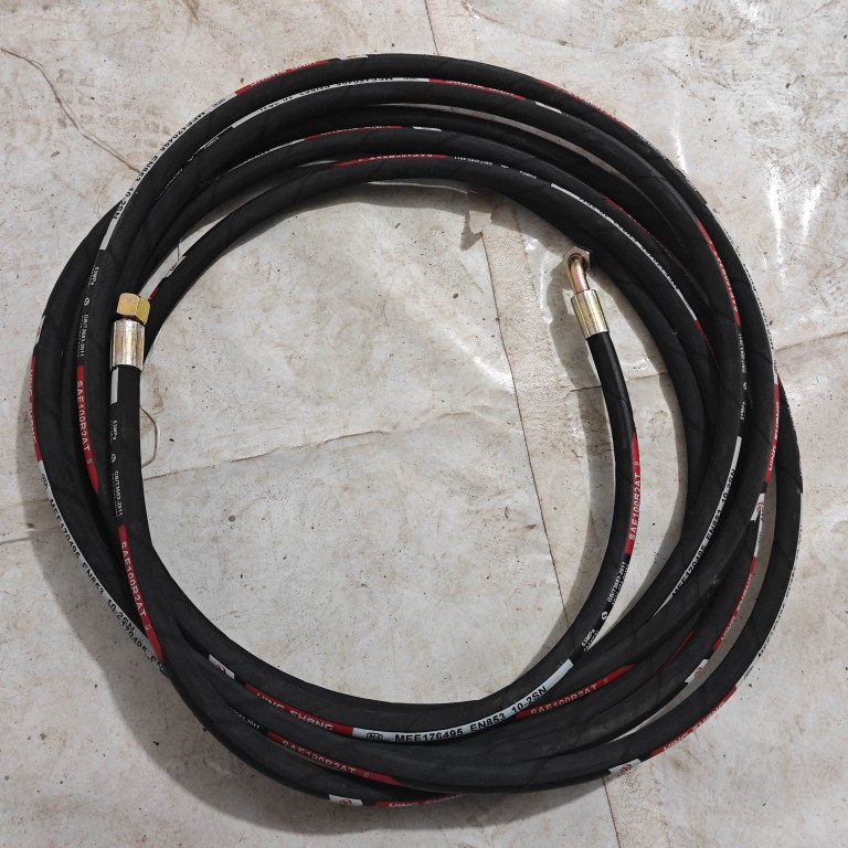 Ống dầu áp suất cao lắp ráp thủy lực dây thép bện ống cao su chịu nhiệt độ cao ống áp lực cao xử lý và tùy chỉnh ống máy đào bam ong thuy luc ống đúc thủy lực