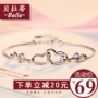 S925 sterling bạc vòng đeo tay nữ Hàn Quốc phiên bản của cá tính đơn giản sinh viên vài vòng tay bạn gái Sen món quà sinh nhật cho bạn gái vòng bạc nữ