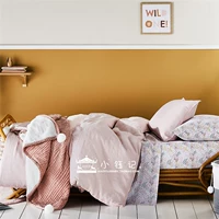 Розовая кроватка, пододеяльник, детская наволочка, постельные принадлежности, из хлопка и льна, пододеяльник + наволочка