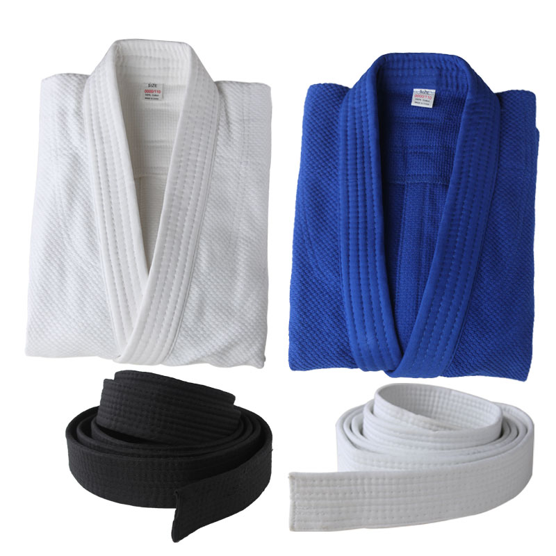 Judo clothes, pure cotton, thickened, group purchase, adult children's judo training, judo clothes, blue and white, directly supplied by large factories, customizable