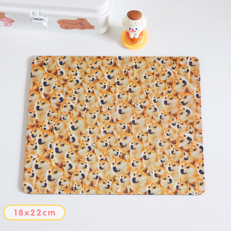Cuboid Doglovely Cartoon originality Mouse pad Girlish heart student desktop Table mat heat insulation Coaster trumpet Cushion Mouse Cushions