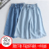 Cô gái Tencel Cotton Mỏng Quần Chân Rộng Trẻ Em của Eo Bow Đuốc Váy Hàn Quốc phiên bản của cắt quần quần short denim Quần jean