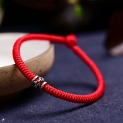 May mắn tài sản kinh doanh chống nhỏ tay dệt Thái bạc natal cuộc sống kim cương hôn sợi dây màu đỏ vòng đeo tay vòng chân