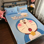 Có thể giặt thảm mùa hè ba mảnh đặt 1,5 m 1,8m trẻ em hoạt hình Doraemon gấp Tencel điều hòa không khí ghế mềm - Thảm mùa hè