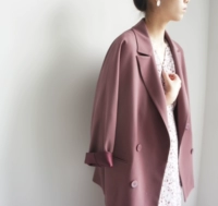 Jo-Jo-z нежный ретро-закупленный фиолетовый костюм ленивый, плавный модный шикарный актриса элегантная куртка 2019