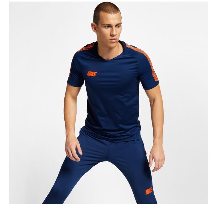 Dark Blue (Support Hupu Inspection)Genuine products in the counter NIKEBREATHESQUAD male Quick drying Football Short sleeve T-shirt vest BQ3771-492
