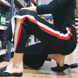 Штаны для отдыха, комбинезон для школьников для спортзала, штаны-клёш, высокая талия, свободный крой