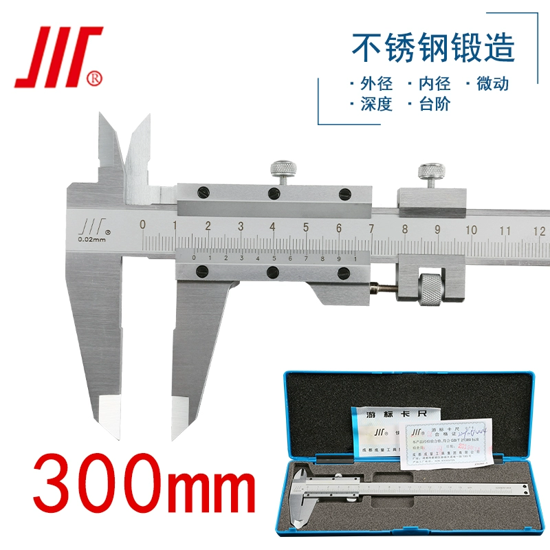 thước kẹp total Tập Vernier Caliper 0-150mm Thép không gỉ 0-200mm 0-300mm Đồng hồ đo dầu Cơ khí chính xác cao Cấp công nghiệp đo chính xác của thước kẹp thước kẹp là dụng cụ đo dùng để đo Thước kẹp cơ khí