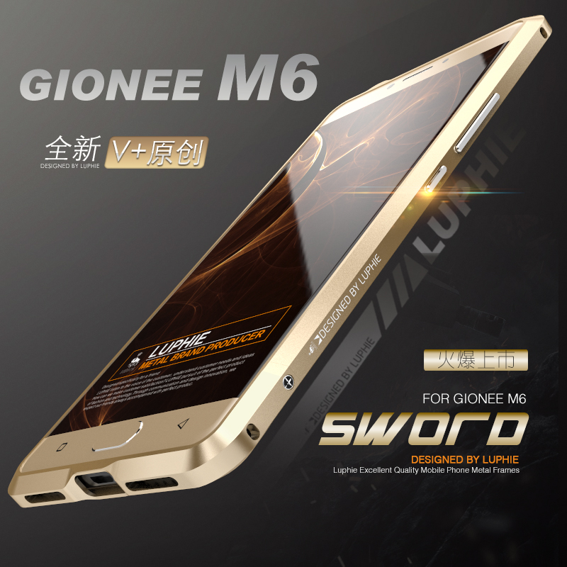 Luphie Blade Sword Slim Light Aluminum Bumper Metal Shell Case for Gionee M6 Plus & Gionee M6