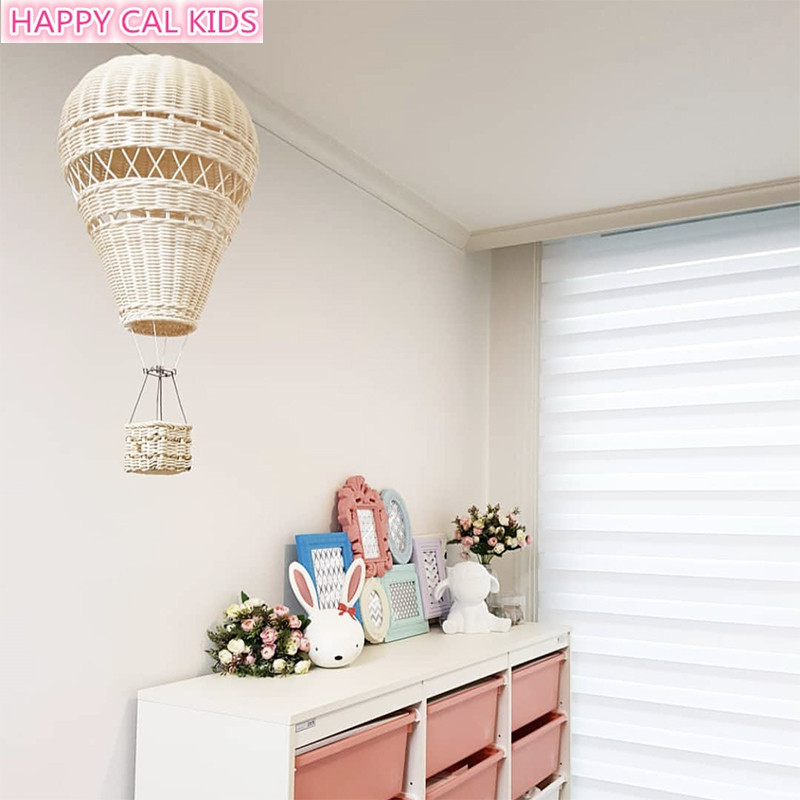 INS style hand woven real rattan hot air balloon for children's room photography display and home decoration equipment_voghion.com