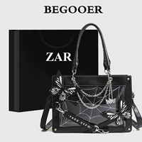 Черная серебряная коллекция бабочек Подарочная сумка