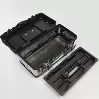 Phần cứng hộp công cụ đa chức năng gia đình di động dày bằng thép không gỉ lớn sửa chữa công cụ lưu trữ hộp xe ô tô - Điều khiển điện bộ dụng cụ sửa chữa đa năng bosch