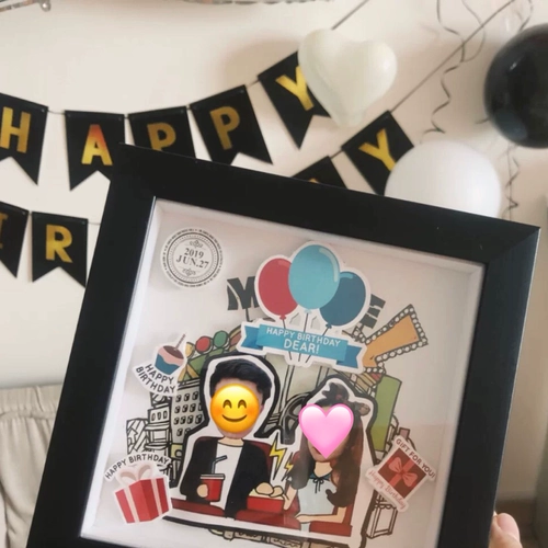 Трехмерная фоторамка на день Святого Валентина для влюбленных, DIY, делается под заказ, подарок на день рождения