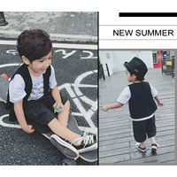 Trẻ em vest giản dị 2018 mùa hè trẻ em mới của quần áo cá tính vest áo khoác bé vest vai cậu bé hoang dã vest áo thun bé trai