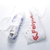 Shanghai Feiyue chính hãng cao màu trắng để giúp DF-2078 vải bố nam và nữ đôi giày retro lưu hóa trắng - Plimsolls Plimsolls