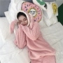 Q phiên bản tiếng Hàn cộng với nhung dễ thương dày lên thoải mái nhung tai đồ ngủ mới phim hoạt hình trùm đầu cặp vợ chồng phù hợp với dịch vụ nhà shop đồ lót