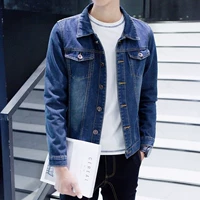 Mùa xuân của Nam Giới Cá Tính Denim Jacket Đẹp Trai Lỗ Áo Khoác Sinh Viên Retro Hàn Quốc Denim Mỏng Tops Xu Hướng áo jacket