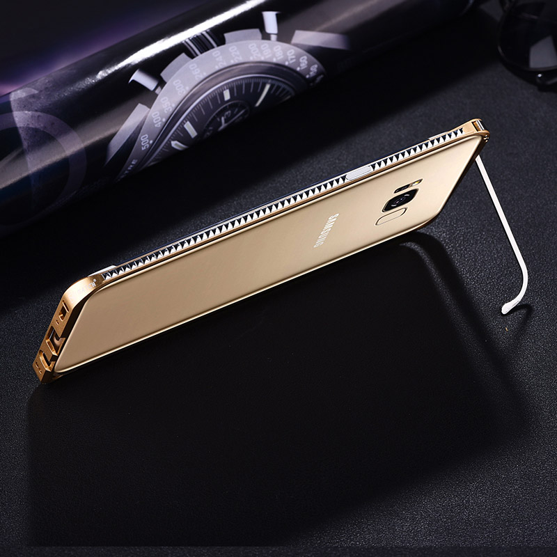 iMatch Slim Light Aluminum Metal Shockproof Bumper Case with Kickstand for Samsung Galaxy S8 Plus & Galaxy S8