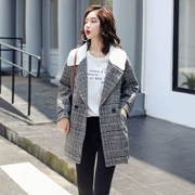 Áo khoác len nữ dài phần phiên bản Hàn Quốc mùa thu đông 2019 mới cho học sinh mặc áo len mỏng Sen Houndaw - Áo Hàn Quốc