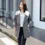 Áo khoác len nữ dài phần phiên bản Hàn Quốc mùa thu đông 2019 mới cho học sinh mặc áo len mỏng Sen Houndaw - Áo Hàn Quốc áo khoác dạ kẻ hàn quốc