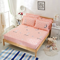 Giường đơn bằng vải bông Đệm trải giường có đệm 1.2 1.5 1.8 2.0m Giường bọc nệm Simmons ga trải giường chun đẹp	