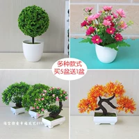 Пластиковая цветочная моделирование растения маленькие зеленые растения в горшке маленькие бонсай