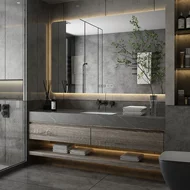 gương nhà tắm có tủ Ánh sáng sang trọng bảng đá gốm tích hợp tủ phòng tắm tủ vệ sinh tủ đựng tủ đựng tủ vệ sinh, rửa mặt, tủ giặt phòng tắm tủ gương nhà tắm thông minh tủ gương trong phòng tắm