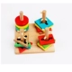 bộ trẻ em Baby Montessori hình học giáo dục đầu cặp của khối giáo dục đồ chơi 1-2-3 năm chàng trai tuổi và trẻ em gái xây dựng cột