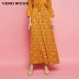 Vero Moda mục vụ in pleated váy dài | 317416501 chân váy dạ kẻ Váy