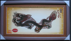 Театр теней 火龙献瑞 带镜框皮影 陕西民间工艺品 旅游纪念品