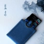 鹿 云 Túi đựng thẻ vải handmade nhỏ gọn và đơn giản dành cho nam và nữ Gói thẻ xe buýt mỏng cho học sinh ví đựng thẻ pedro