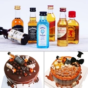 Trang trí bánh sinh nhật Rượu sinh nhật với rượu whisky Sapphire Trang trí chai rượu vang Jack Danny 50ml - Trang trí nội thất